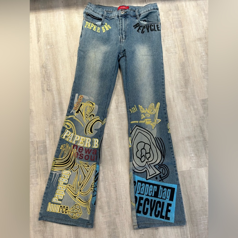 Paper Bag Graffiti Le More Jeans vintage y2k